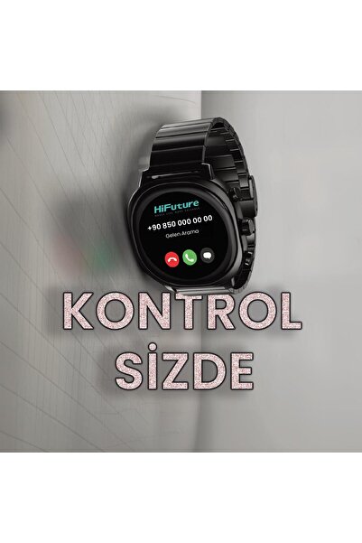 HiFuture Aıx Akıllı Saat Nabız Ve Kan Oksijen Takipli Spor Modlu Ip68 Su Geçirmez Siyah