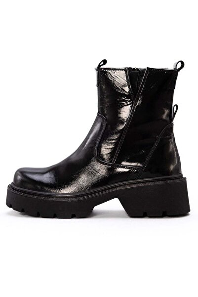 Gusse Agnes Women's Genuine Patent Leather Boots 240012