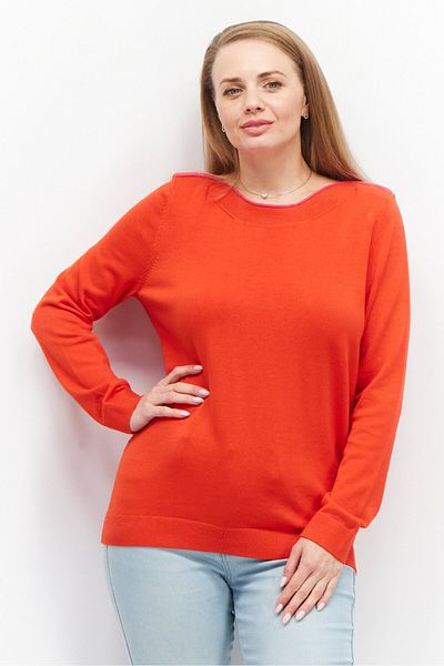 Esprit Women Round Neck Knitted Sweater, Red
