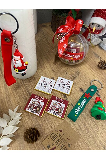 LAYLAEVENTS 2026 Yılbaşı Yeni Yıl Çikolata Ve Anahtarlık Hediye Kutusu Seti