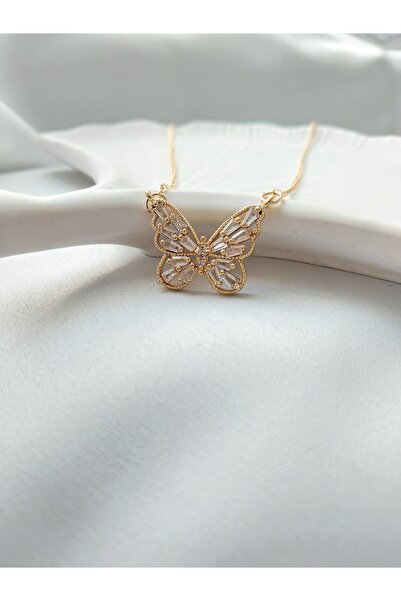 Alexis Carrel فراشة بلوم الزركون حجر الفراشة قلادة