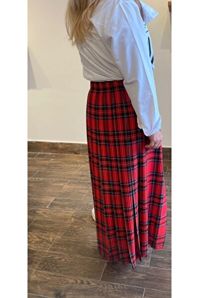 Room8 UZUN EKOSELİ KIRMIZI ETEK