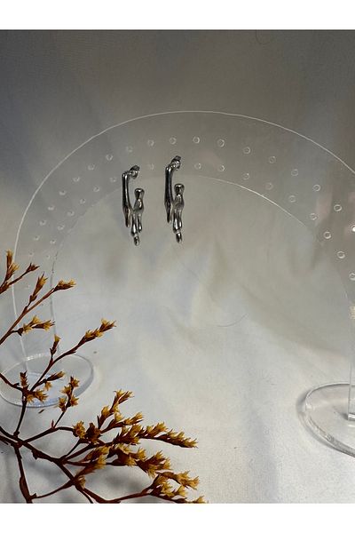 sorella Flowing Drop Steel Earrings