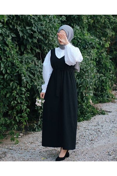 CNG MODA Hijab V Neck Belted Unlined Gilet