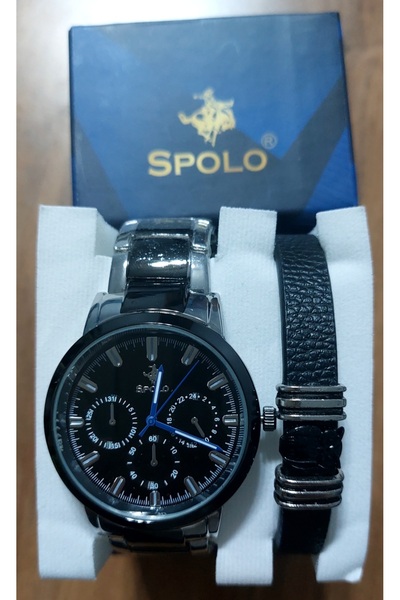 SPOLO Erkek Kol Saati 2'Li Set