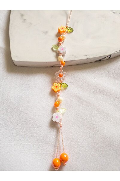 Leydia accessory Sarmaşık Çicek Detaylı Telefon Charm Çanta Ve Anahtar Süsü A...