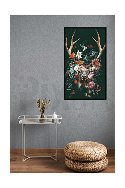 pixartsanat Çiçekler Içinde Geyik Pixart Sanat Elmas Mozaik Tablo Diamond Türkiye 40*60