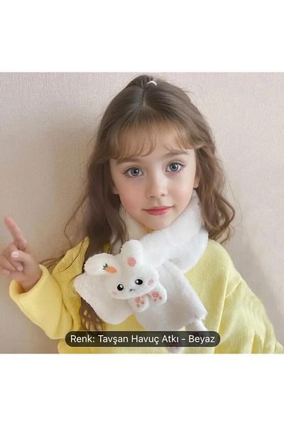 Stil Tasarım Toka وشاح أطفال من القطيفة على شكل أرنب قابل للتعديل