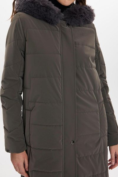 Zühre Fur Hooded Smoked Coat 13379