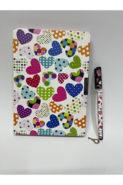 ÇilekKurdu Günlük Kilitli Hatıra Defteri+Jel Tükenmez Kalem