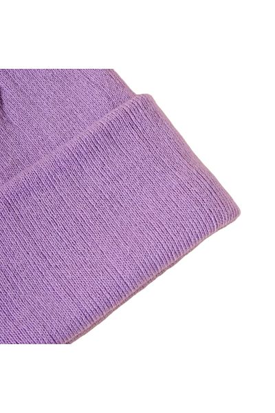 Melodi Scarf Winter Folded Basic Lilac Beret - Women