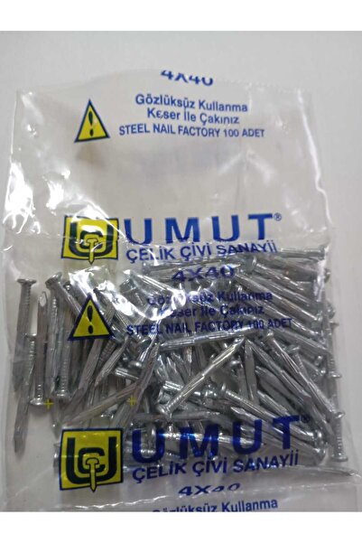 Umut BETON ÇİVİSİ 4X40 1 PAKET 100 ADET