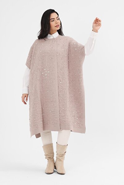 Uludağ Triko Γυναικείο Milk Coffee Embossed Pearl Popcorn