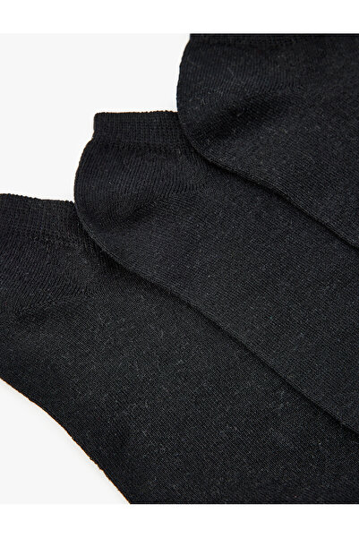 Koton Basic Cotton Blended 3-Piece Booties Socks Set