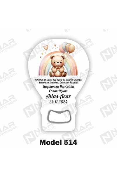 Nar Promosyon 75 Adet Balon Açacak Magnet Hediyelik - Arkası Mıknatıslı - Yan...