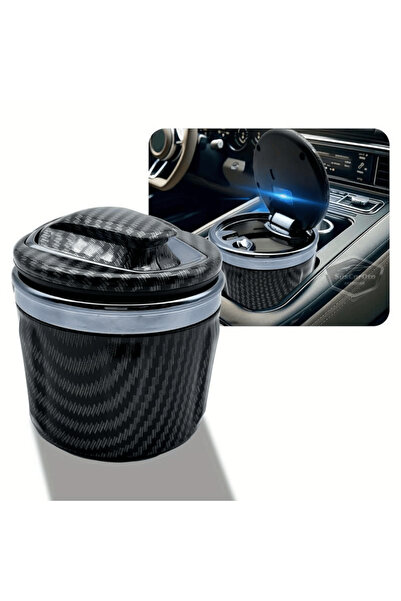 ŞüsCarOto Aksesuar Porselen Yanmaz Koku Geçirmez Işıklı Lüx Oto Küllük Dumans...