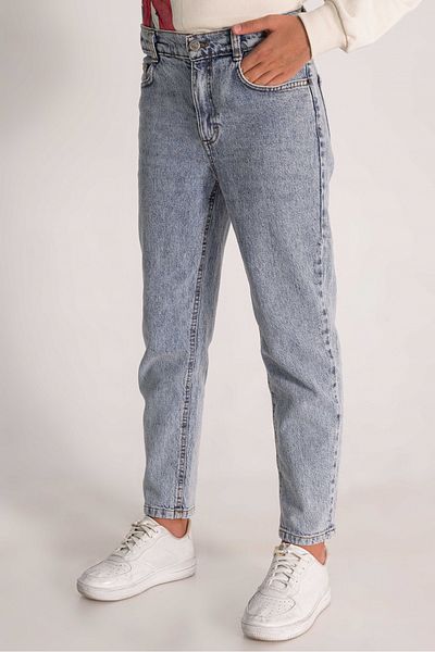 DMB BOYS & GIRLS Mom Fit Jean Girls' Pants with Adjustable Waist High Waist Pockets