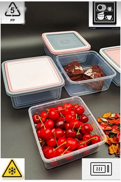 EbruliHomeArt 3 Microwave & Freezer Compatible Storage Containers