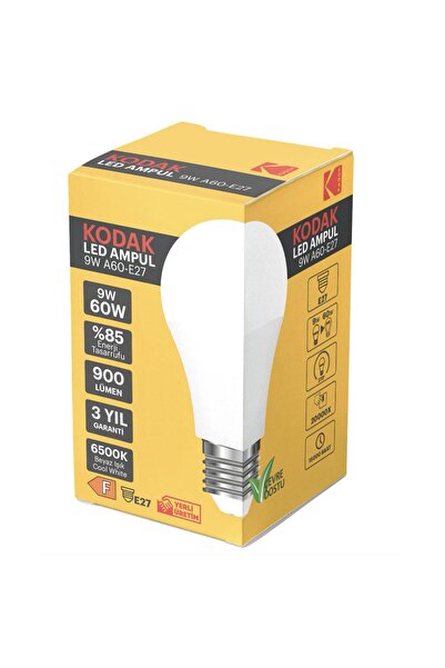 Kodak 10 Adet Kodak 9 W Led Ampul 6500 K Beyaz Işık