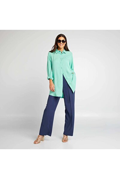 KIABI Long flowing shirt BLUE