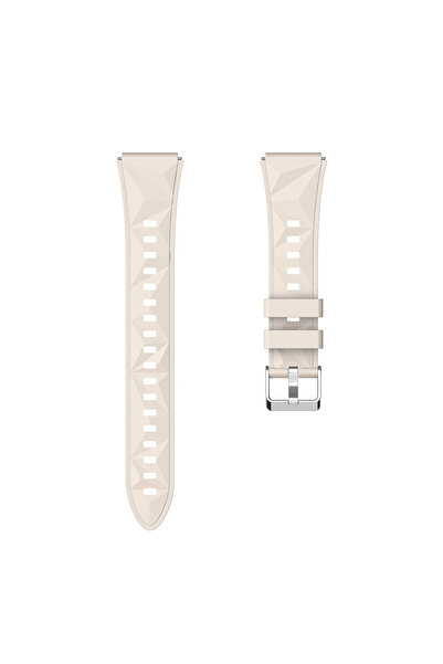 Gpack Huawei Watch GT 5 41mm Kordon Metal Tokalı Silikon Strap Kayış KRD129 Starlight