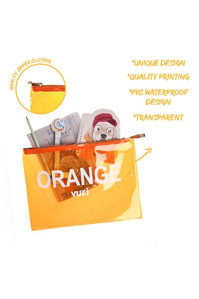 VUKİ Colorful Zippered Transparent File (A5)