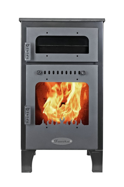 Genel Markalar Peletli ve Odunlu Favore Kaf Şömineli - Fırınlı Soba 12 Kg Pelet Kapasiteli