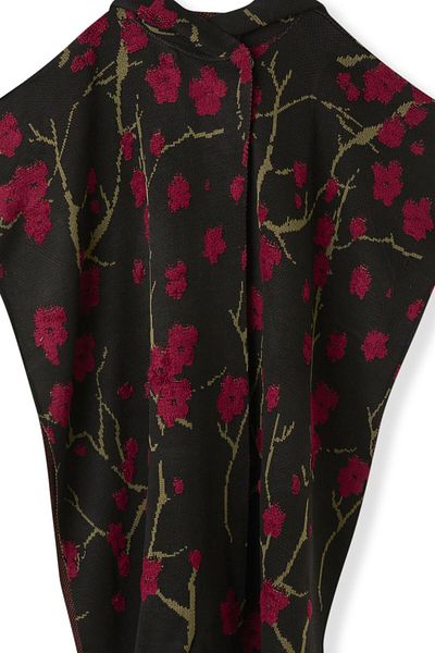 Uludağ Triko Black Burgundy Embossed Hooded Shower