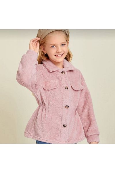 Pink cherry Wellsoft Soft Fleece - Embroidered Badi Jacket for Girls and Baby