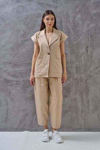 SHUGAA Women's Premium Linen Jacket Suit