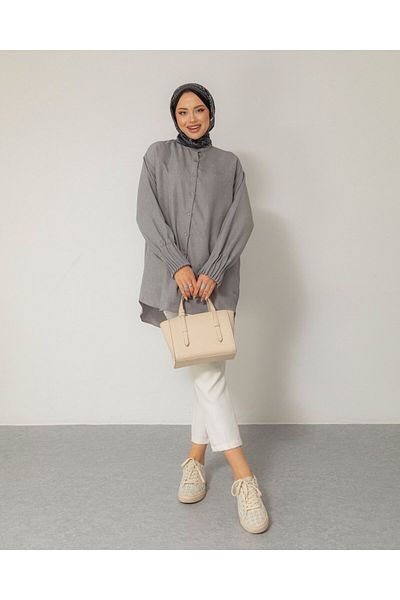 HAKKE Ribbed Sleeve Tunic