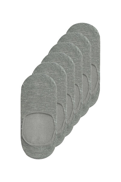 Calverton Socks 6 أزواج - جوارب راقصة الباليه مسطحة من السيليكون باللون الرمادي للنساء/الرجال