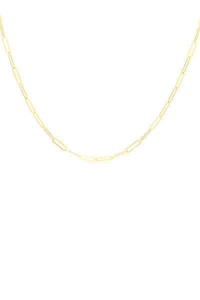 Own Jewelry Ataç Zincir Kolye 14 Ayar Altın Kaplama 925 Ayar Gümüş