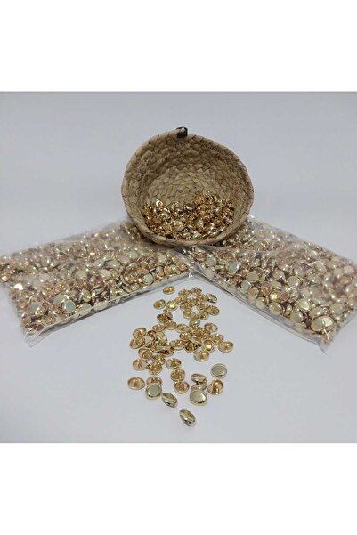 Tasarım لون ذهبي زر معدني قطر 1.5 سم 20 قطعة.