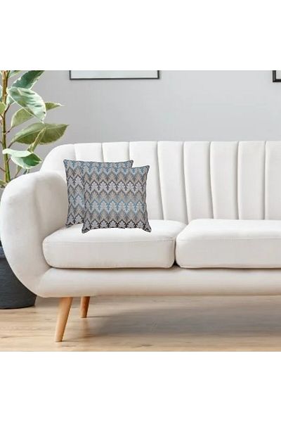 Donetella 2- Piece Modern 45x45 Throw Pillow Cover -,Decorative Covers for Cushions, Filling Not Included