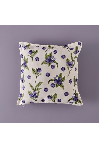 Bella Maison Μπλε μαξιλαροθήκη με βολάν Blueberry Μωβ (45x45 cm)