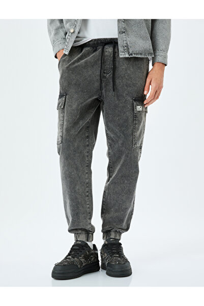 Koton Oversize Kargo Cep Detaylı Pamuklu Jogger Kot Pantolon