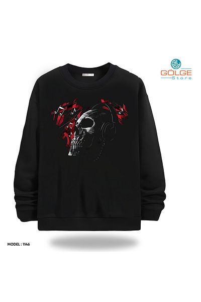 Gölge Store Infinite Rock Spirit: Metallica Image Sweatshirt Now in Stock |   Crew Neck Unisex Slimfit