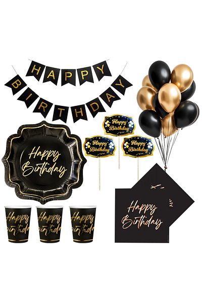 Partimarka Happy Birthday Σετ Πολυτελείας για Πάρτι 16 Άτομα
