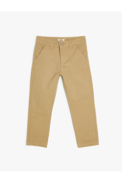 Koton Chino pantalone sa detaljima džepova od pamuka