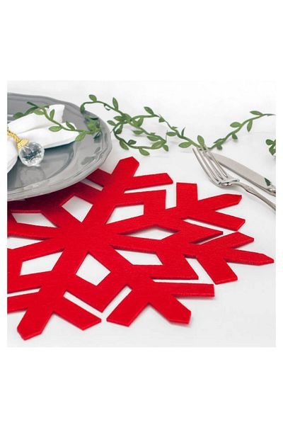 instababyrooms Dining Table Red Felt Supla Set for 6 People New Year's Special Supla Set