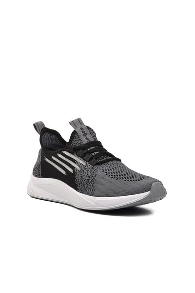 WALKWAY Black-White-Smoked Unisex Sports Shoes