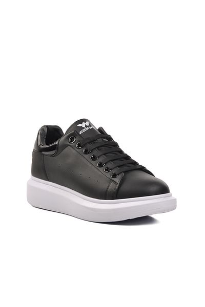WALKWAY Black-white Men's Sports Shoes