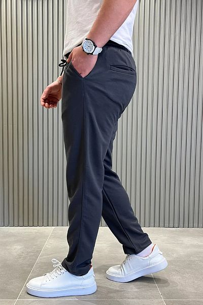 MİSHAR İTALİA Smoked Men's Elastic Waist Jogger Pants