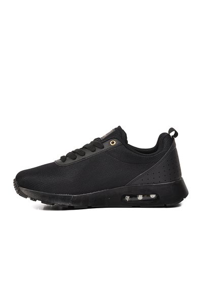 WALKWAY Black-Gold Unisex Sports Shoes