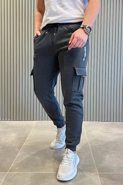 MİSHAR İTALİA Ανδρικά αθλητικά παντελόνια Jogger Anthracite