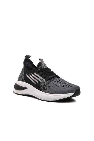 WALKWAY Black-White-Smoked Children's Sports Shoes