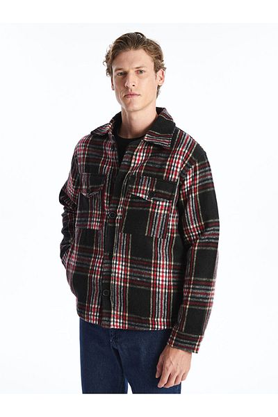 LC Waikiki Regular Fit Long Sleeve Plaid Men's Shirt Jacket
