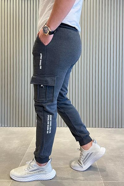 MİSHAR İTALİA Ανδρικά αθλητικά παντελόνια Jogger Anthracite