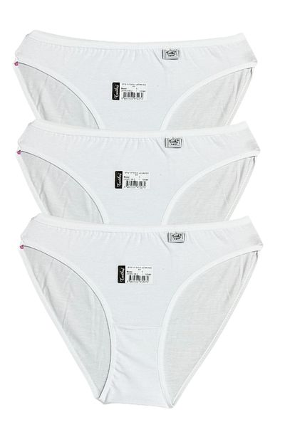 Nana & Mayka Moda Tutku 6-Piece Women's Bikini Slip Panties - Elastane Cotton Combed Cotton, Solid Cut S-M-L, 715